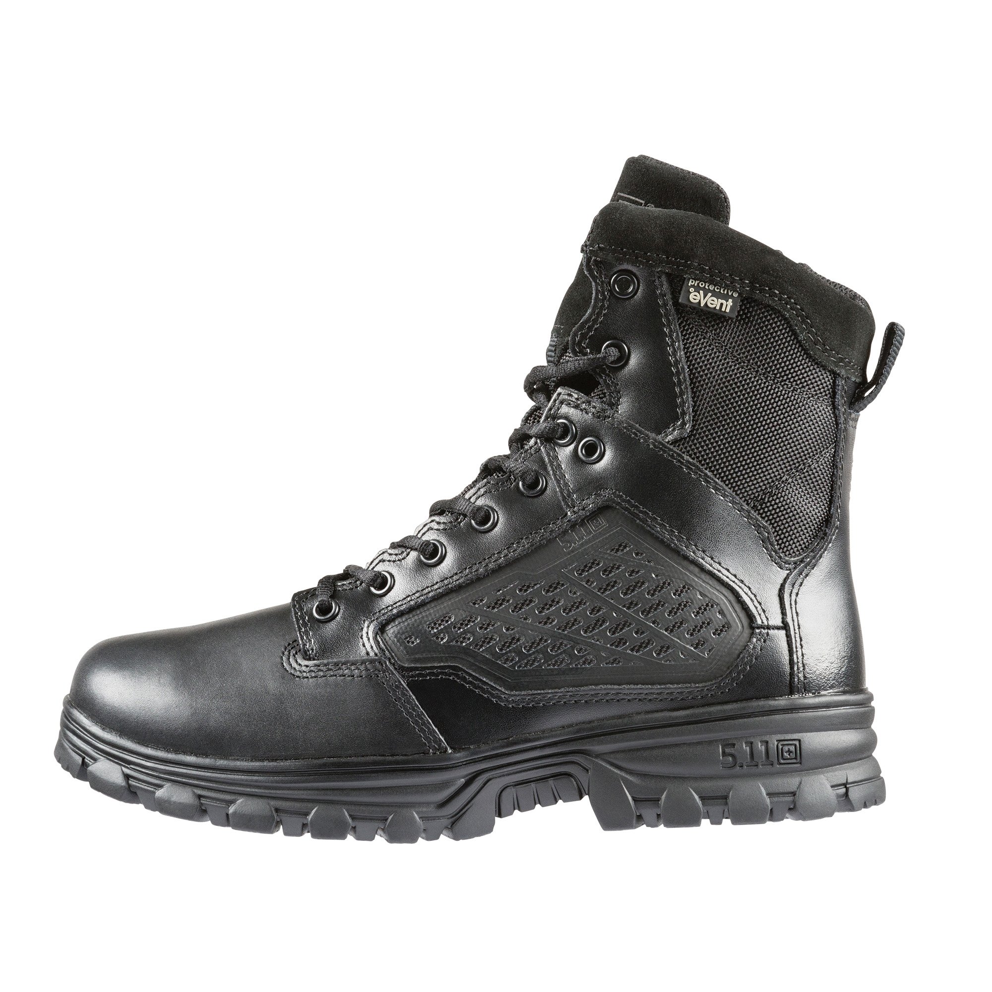 5.11 Work Gear Evo 6-Inch Waterproof Boots, Side Zip, Ortholite Insole, Black, 4/Regular, Style 12313 - image 2 of 5