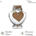 thumbnail image 2 of Whole Housewares Heart Shaped Glass Favor Jars With Cork Lids Set Of 12 5Oz, 2 of 6