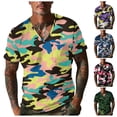 thumbnail image 6 of JAJAHO Camo Shirts For Men Camouflage Short Sleeve T Shirt With Pocket Summer Casual V Neck Base Layer Tee Shirts Casual Daily Wear Soft Tops, 6 of 6