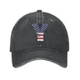 thumbnail image 1 of LNWH Baseball Cap, Adjustable Size for Running Workouts and Outdoor Activities All Seasons, America Flag Y - Black, 1 of 8