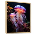 thumbnail image 2 of Designart "Pastoral Beauty with Luminescent Jellyfish III" Animals Floater Framed Wall Art Print, 2 of 7
