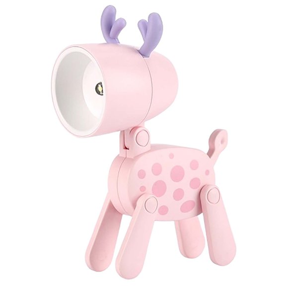 Nightlight Desktop Desk Lamp Diy Creative Gift Cartoon Cute Ornament Multi Purpose Reading Light Night Light Desktop Decoration Phone Holder Sharing Happiness With Family Friends A (Pink)