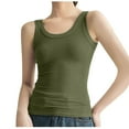 thumbnail image 1 of Timegard Going out Tank Tops for Women Ribbed Scoop Neck Sleeveless Tops Skinny Comfy Solid Color Casual, 1 of 7