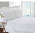 thumbnail image 2 of Montego Bay Flamingo 4-piece Embroidered Sheet Set Queen, 2 of 4