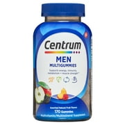 Centrum Multigummies Men's Gummy Vitamins, Multivitamin Supplement, Assorted Fruit, 170 Count