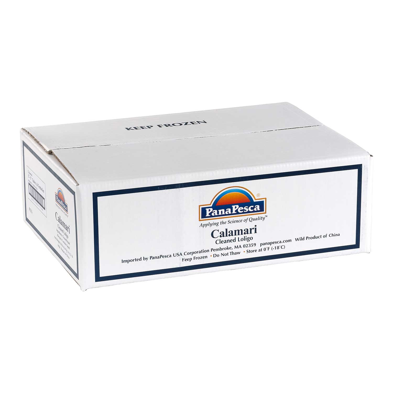 Pana Pesca Traditionally Cleaned Squid Tubes and Tentacles - 3/5 inch Tubes, 2.5 Pound - 4 per case.