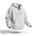 thumbnail image 5 of Waffle Knit Hoodies for Men Full Zip Sweatshirt Hooded Cardigan with Pocket Loose Fit Drawstring Athletic Jackets, 5 of 7