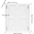 thumbnail image 6 of Swinging Door, Interior Pine Wood Cafe Doors, Auto Close Partition Door with 4 Hinges, for Hallway Porch Kitchen Bar Stairs Entrance, 27.55 * 35.43 in, White, 6 of 9