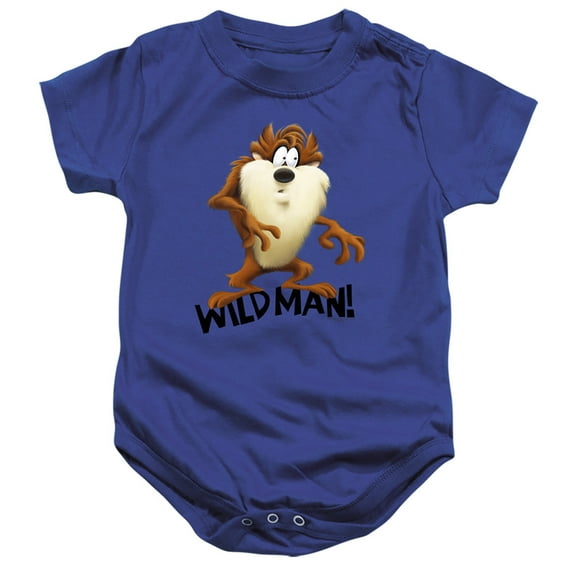 Looney Tunes Taz Wild Man Unisex Infant Snap Suit for Baby (18 Months) Royal Blue