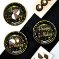 thumbnail image 5 of 201PCS Birthday Party Supplies, Black and Gold Tableware Set Paper Plates Napkins Plastic Tablecloth Forks Knives Spoons Serve 25 for Men Women, 5 of 8