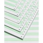 Continuous paper 14 7/8 x 11 Alliance 18lb,  inch green bar, 1 part - 3,000 sheets/carton | 50 Cartons | Pallet