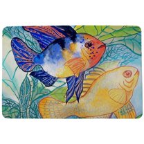 Betsy Drake DM300 Two Fish Door Mat - 18 x 26 in.