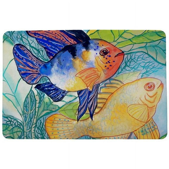 Betsy Drake DM300 Two Fish Door Mat - 18 x 26 in.