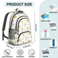 thumbnail image 5 of Daisy White Pattern Cute School Backpack Bag with Padded Back and Adjustable Shoulder Straps 16.9 X 12.6 X 5.9 Inches, 5 of 5
