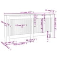 thumbnail image 2 of vidaXL Radiator Covers 2 pcs White MDF 172 cm, 2 of 2