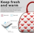thumbnail image 3 of Insulated Lunch Bag Women, Reusable Cute Cartoon Red Crab Baby Pattern Tote Lunch Box, Leakproof Cooler Lunch Bags for Work Office Travel Picnic, 3 of 4