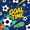Royal Blue Gold, variant on Manfei Cartoon Soccer Twin Bedding, Sport Goal Time Football Print Bedding Comforter Set, Black Neon Green, Black Reversible 7 Pieces