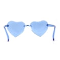 thumbnail image 4 of Girls Child Size Beveled Lens Heart Rimless Sunglasses Blue, 4 of 4