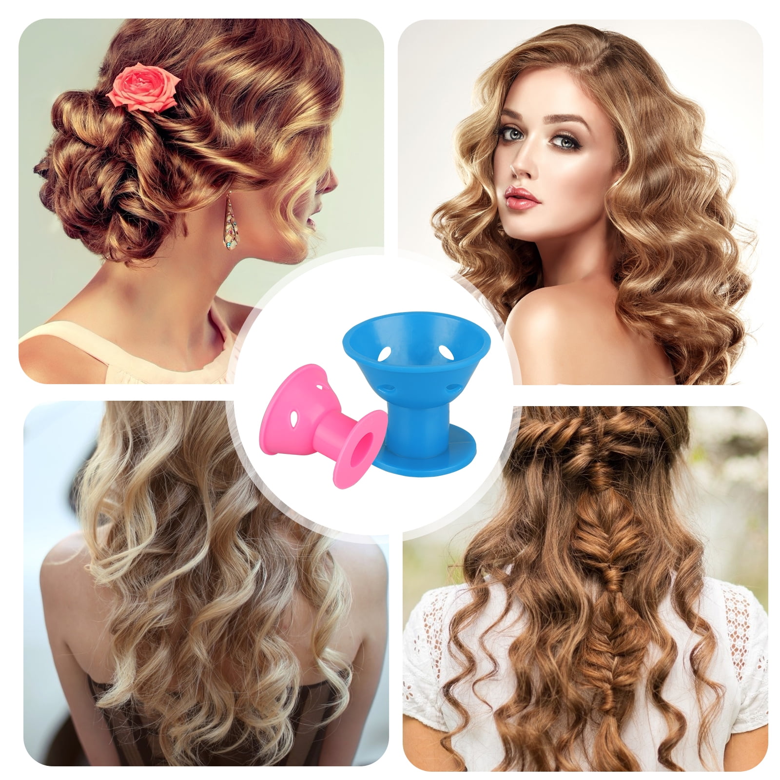 40 30 20 10pcs Magic Silicone Hair Curlers Rollers No Clip Hair