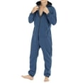 thumbnail image 1 of xiaxaixu Men's Hooded Jumpsuits Tracksuit Solid Color Drawstring Sweatshirts Rompers Full Zip Hoodies Overalls with Pockets, 1 of 9