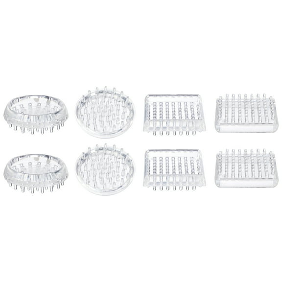 Round and Square Spike Carpet Protector, 8 Pcs Plastic Caster Cups for Furniture Legs