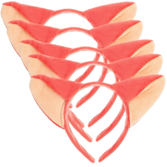 5pcs zorros orejas diadema encantadora animal orejas cosplay traje tocado para niñas