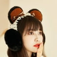 thumbnail image 7 of Lolita Folding Earmuffs Kawaii Girls Women's Cold-Proof Soft Plush Ear Warmer Outdoor Ear Cover Headband Accessories Wholesale (11), 7 of 7