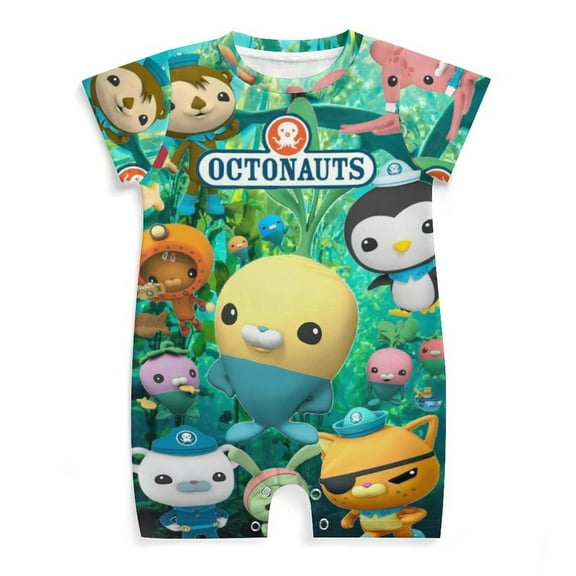 The Octonauts Baby Romper Short Sleeve Bodysuits Soft Rompers Summer Clothes One-Piece Jumpsuits Outfits 0-3M