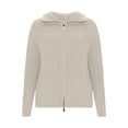 thumbnail image 7 of cfhntfmh Zip up Sweaters for Women Knitted Long Sleeve Loose Cardigan Sweater Fall Winter Fashion Clothes, 7 of 7