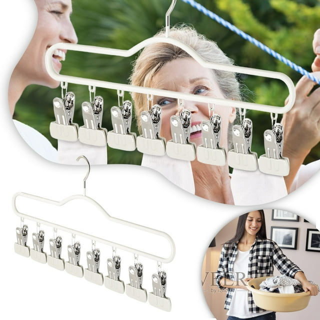 Space-Saving Sock Drying Hanger with Clips for Dorm Room Laundry Efficiently Drying Socks and Small Garments