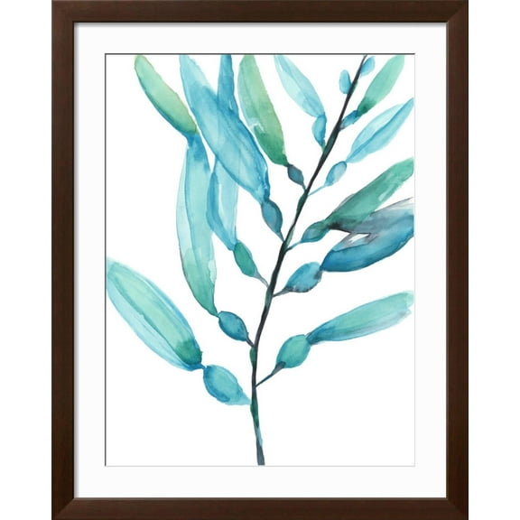 Art.com Watercolor Kelp I Art Print by Jennifer Goldberger, Brown Frame Wall Art, 32" x 40"