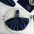 thumbnail image 2 of BalsaCircle 100 Pieces 20" Navy Blue Satin Dinner Napkins Wedding Party, 2 of 6