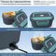 thumbnail image 3 of Lonchera Eléctrica Portátil, 3 en 1 Fiambrera portátil 1.5L Para Conservar Calor, Calentador de Alimentos, Caja de Almuerzo con Recipientes de Acero Inoxidable y Horquillas (verde, Grande), 3 of 7