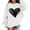 White, variant on KAUOD Teen Girls Oversized Pullover Sweatshirts Cute Heart Graphic Crew Neck Sweatshirts Kids Cotton Loose Long Sleeve Sweater