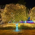 thumbnail image 6 of Morttic Christmas Lights, LED Christmas Net Lights Outdoor, Waterproof Christmas Net Lights, 200 LED 9.8 FT x 6.6 FT 8 Modes Plug in, Decor for Bushes Garden Party Xmas Tree (Warm White), 6 of 8