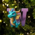 thumbnail image 1 of Adornos navideños, adornos navideños, regalos navideños, colgante de dinosaurio de acrílico de 26 letras para decoración de fiestas de dinosaurios, colgante de dinosaurio con suspensión., 1 of 4