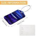 thumbnail image 5 of Square PU Leather Luggage Tags - 2 Pack with Privacy Cover and Stainless Steel Ring - Suitable for Travel, Backpack, Handbag - Suitcase Tags, Travel Tag Abstract Texture, 5 of 7