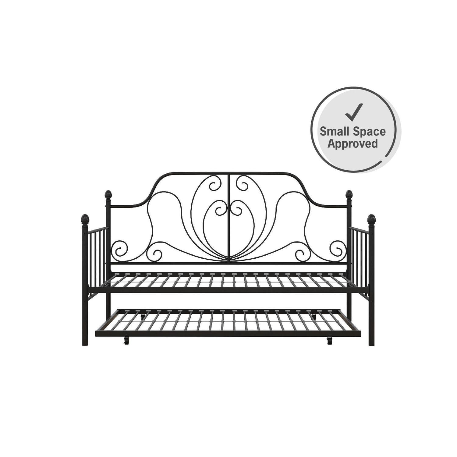 DHP Ivorie Metal Daybed with Trundle