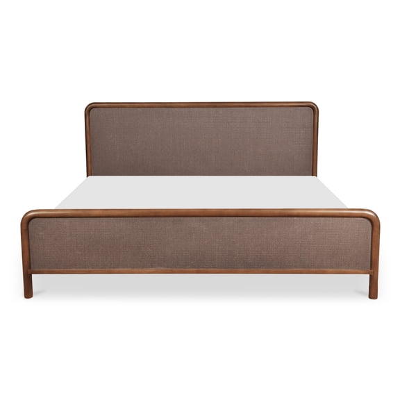 Moe's Home Collection Rye Queen Bed Warm Brown Wood Beds