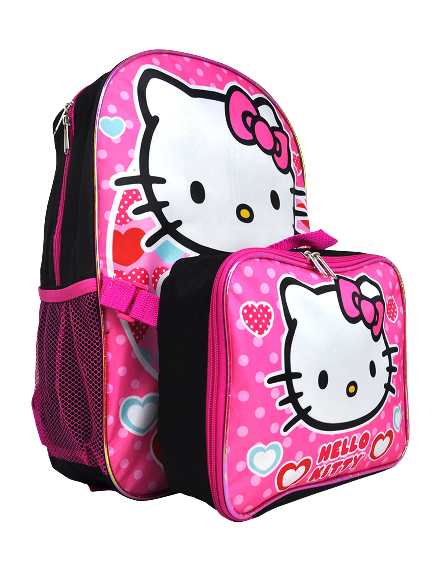 Sanrio - Girls Hello Kitty Large Backpack 16" w/ Detachable Lunch Bag