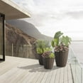 thumbnail image 2 of Crescent Garden Pleat Modern Pleated Indoor and Outdoor Planter 23 in - Bark, 2 of 4