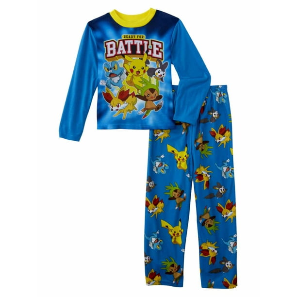 Pokémon Boys Blue Pokemon Pajamas Pikachu Ready For Battle Sleep Set 4