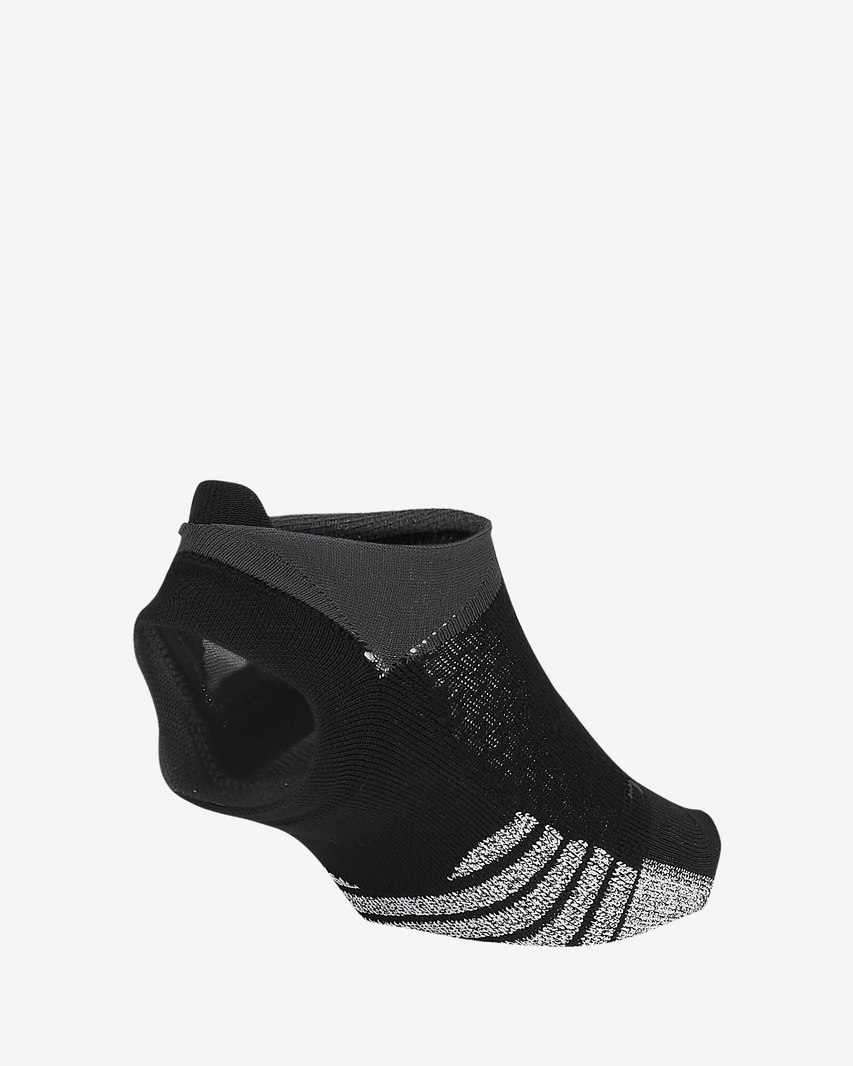 Nike Grip Studio Women's Toeless Footie Socks Black Grey SX7827 010 Size:  5.5-7 Wmn's 