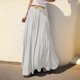 thumbnail image 5 of Faldas de Cintura Elástica para las Mujeres de Moda Color Sólido Flamed Tobillo Faldas Casuales para las Mujeres Verano Poliéster, 5 of 8