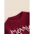 thumbnail image 3 of Bagilaanoe Baby Boy Girl Christmas Sweater for Infant Long Sleeve Embroidery Pullover 3M 6M 9M 12M 18M 24M 3T Toddler Warm Jumpers Tops Fall Loose Knitwear, 3 of 6