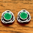 thumbnail image 2 of Natural Green Onyx Stud 925 Sterling Silver Earrings Jewelry DGE1079_E E-1248, 2 of 7