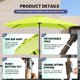 thumbnail image 2 of Sombrilla de patio Ayge, 6.5 x 10 pies, con botón, inclinación y manivela, color lima, 2 of 8