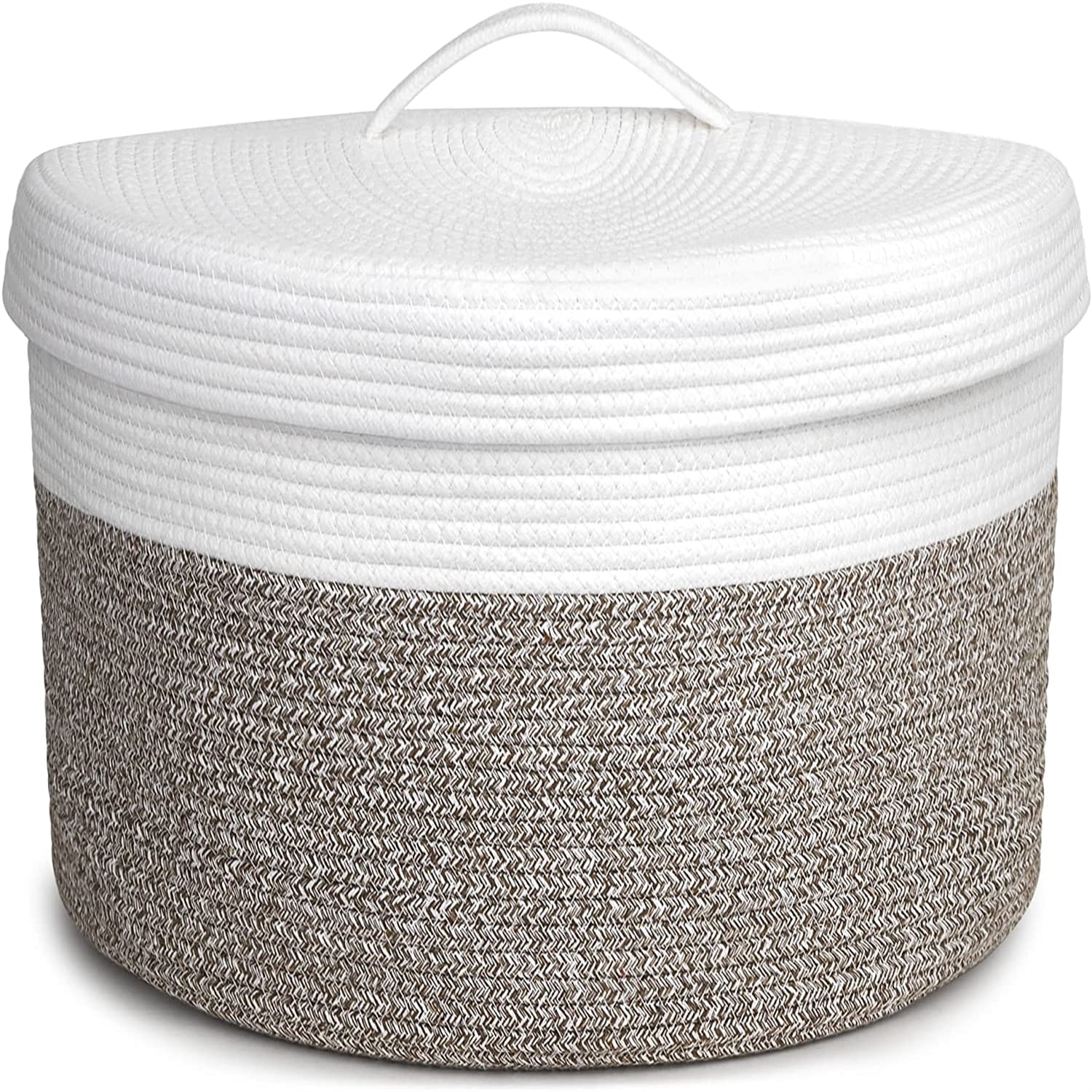 Blanket Basket with Lid, blanket storage Basket, Laundry, and