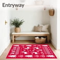 thumbnail image 3 of ODIKA 6' x 9' Machine Washable Non-Slip Area Rug, Christmas Tree High Traffic Rug, Red, 509504, 3 of 7