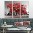 thumbnail image 3 of Designart 'Big Red Tree on Foggy Day ' Landscape Canvas Art Print, 3 of 3